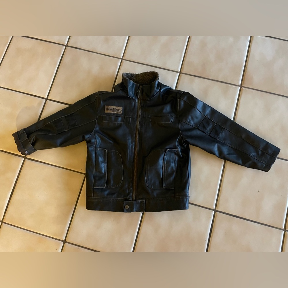 Hawke & Co boys faux leather motorcross style
